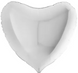 Inima din folie Mare  Alb 78 cm. 6121618 foto