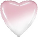 Inima din folie mare Ombre Baby Pink 78 cm. 09987654676 foto