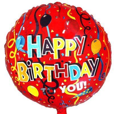 Cerc Happy Birthday rosu cu serpantine ID999MARKET_5394125 foto