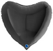 Inima din folie Mare Negru  78 cm. 6122113 foto