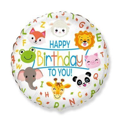 Cerc Happy Birthday cu animale din padure 8765678 foto