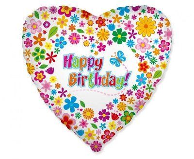 Inima  Happy birthday- cimp de flori 987654327688798 foto
