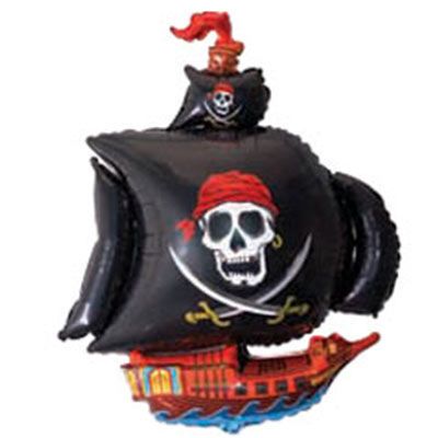 Шарик с Гелием - Пиратский Корабль - Черний ID999MARKET_5372189 фото