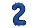 Цифра 2 Темно-синий сатин 98765787988 фото